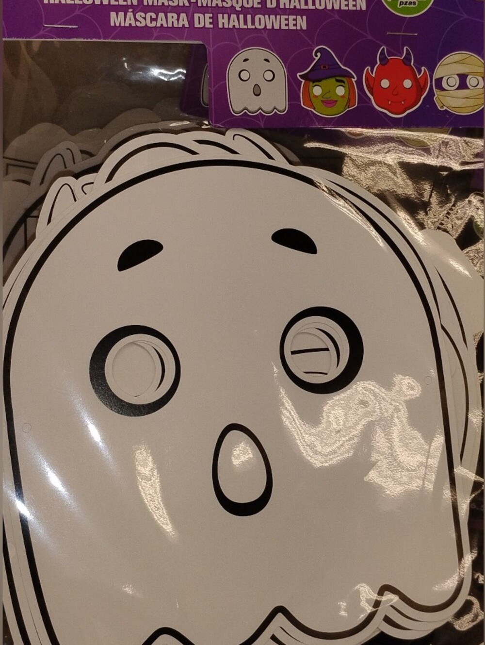 Halloween Ghost Paper Masks - White